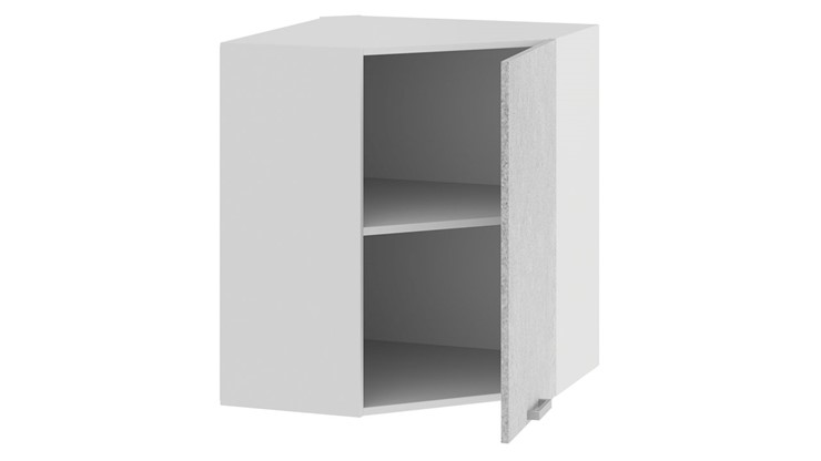 Угловой кухонный шкаф Гранита 1В6У (Белый/Бетон снежный) в Абакане - изображение 1