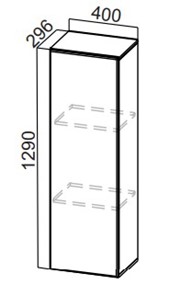 Кухонный пенал-надстройка Стайл, ПН400(720/296), МДФ в Абакане