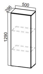 Шкаф-надстройка Стайл, ПН500(720/296), МДФ в Абакане