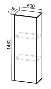 Пенал-надстройка на кухню Стайл, ПН500(912/316), МДФ в Абакане
