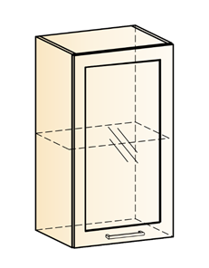 Шкаф навесной Яна L400 Н720 (1 дв. рам.) в Абакане