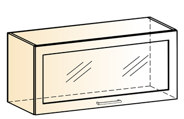 Шкаф навесной Яна L800 Н360 (1 дв. рам.) в Абакане
