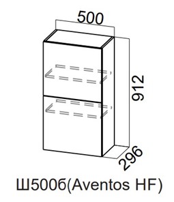 Шкаф навесной на кухню Модерн New барный, Ш500б(Aventos HF)/912, МДФ в Абакане