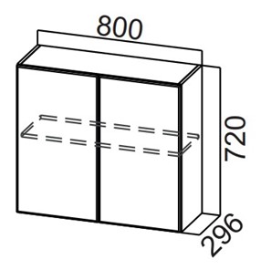 Кухонный шкаф Стайл, Ш800/720, МДФ в Абакане - предосмотр
