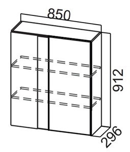 Кухонный угловой шкаф Стайл, Ш850у/912, МДФ в Абакане