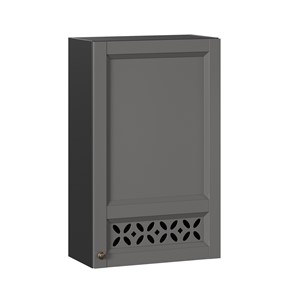 Кухонный навесной шкаф Амели-3 высокий 600 ЛД 299.450.000.047, Черный/Оникс серый в Абакане