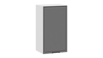 Навесной шкаф Белладжио 1В4 (Белый, Софт графит) в Абакане