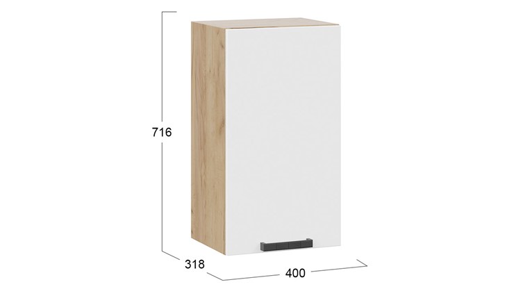 Кухонный шкаф Детройт 1В4 (Дуб крафт золотой/Белый глянец) в Абакане - изображение 2