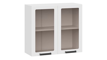 Кухонный шкаф Детройт исп. 2 1В8С (Белый/Белый глянец) в Абакане