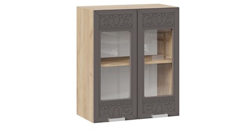 Навесной кухонный шкаф Долорес 1В6С (Дуб крафт золотой/Муссон) в Абакане
