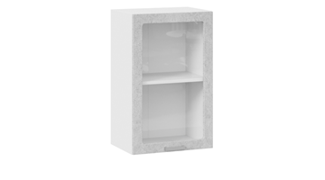 Кухонный навесной шкаф Гранита 1В45С (Белый/Бетон снежный) в Абакане