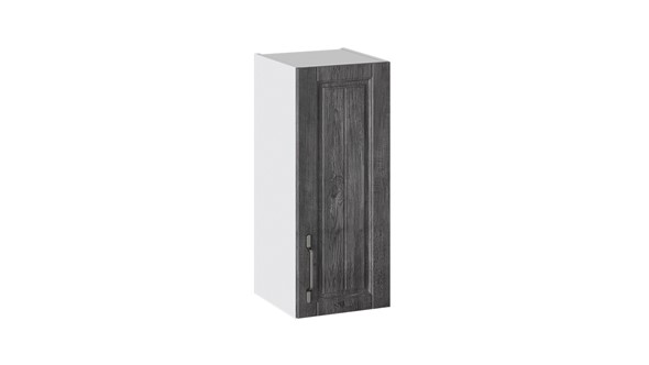 Навесной кухонный шкаф Прованс (Белый глянец/Санторини темный) В_72-30_1ДР в Абакане - изображение