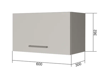 Навесной шкаф В360, Белое гладкое Ламарти/Антрацит в Абакане