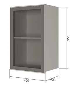 Кухонный шкаф В7 40, Стекло/Антрацит в Абакане