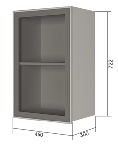 Кухонный шкаф В7 45, Стекло/Антрацит в Абакане