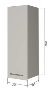 Кухонный навесной шкаф В9 30, МДФ Розовый шагрень/Антрацит в Абакане