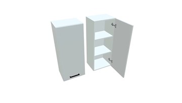 Навесной кухонный шкаф В9 40, Белое гладкое Ламарти/Белый в Абакане