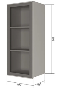 Кухонный шкаф В9 40, Стекло/Антрацит в Абакане