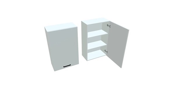 Шкаф кухонный В9 60, Белое гладкое Ламарти/Белый в Абакане - изображение