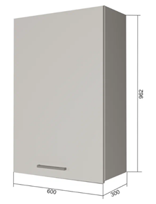 Кухонный шкаф В9 60, МДФ Черный матовый/Антрацит в Абакане