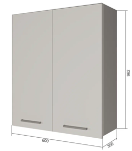 Кухонный навесной шкаф В9 80, Бетон пайн/Антрацит в Абакане