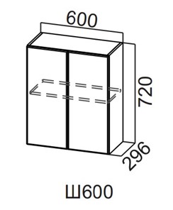 Навесной кухонный шкаф Вельвет Ш600/720 в Абакане