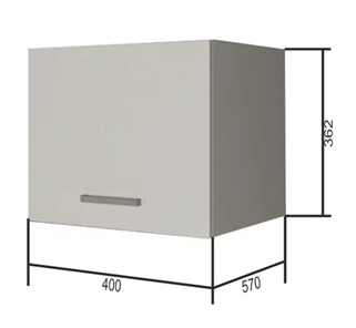 Кухонный навесной шкаф ВГ40Г, МДФ Софт бирюза/Белый в Абакане
