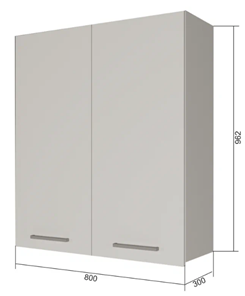 Кухонный шкаф ВС9 80, Антрацит/Белый в Абакане