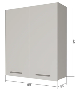 Сушильный шкаф на кухню ВС9 80, МДФ Софт бирюза/Белый в Абакане