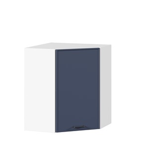 Шкаф угловой настенный Индиго ЛД 298.610.000.116, Белый/Тёмно-синий в Абакане