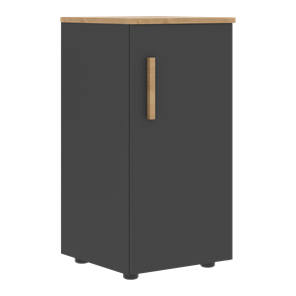 Шкаф колонна низкий с глухой правой дверью FORTA Графит-Дуб Гамильтон  FLC 40.1 (R) (399х404х801) в Абакане