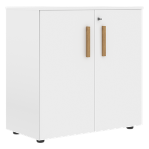 Шкаф широкий низкий с малыми дверцами FORTA Белый FLC 80.1(Z) (798х404х801) в Абакане
