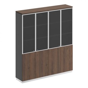 Шкаф для документов со стеклянными дверьми Speech Cube (180.2x40x203.4) СИ 315 ДГ АР ДГ/ХР в Абакане