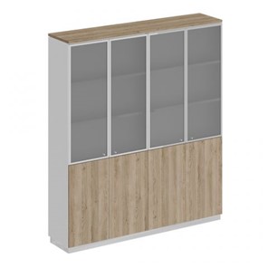 Шкаф для документов со стеклянными дверьми Speech Cube (180.2x40x203.4) СИ 315 ДС БП ДС/ХР в Абакане