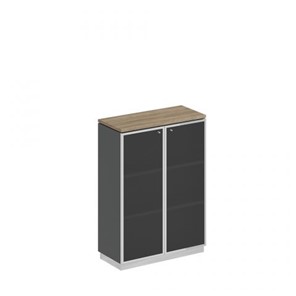 Шкаф для документов средний стекло в рамке Speech Cube (90x40x124.6) СИ 319 ДС АР ХР в Абакане
