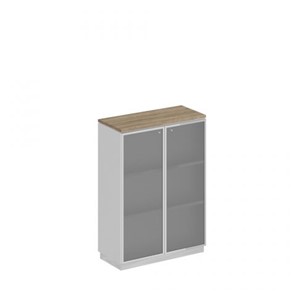 Шкаф для документов средний стекло в рамке Speech Cube (90x40x124.6) СИ 319 ДС БП ХР в Абакане