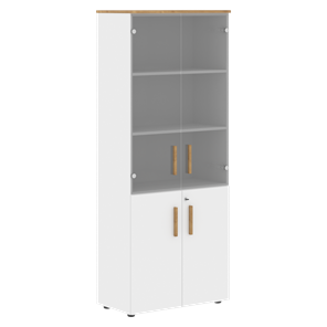 Шкаф комбинированный FORTA Белый-Дуб Гамильтон FHC 80.2(Z) (798х404х1965) в Абакане