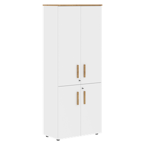 Широкий шкаф высокий FORTA Белый-Дуб Гамильтон FHC 80.3(Z) (798х404х1965) в Абакане