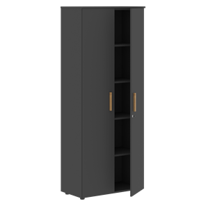 Шкаф широкий высокий FORTA Черный Графит FHC 80.1(Z) (798х404х1965) в Абакане