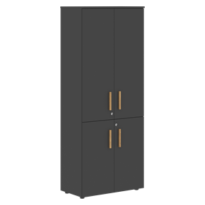 Шкаф комбинированный FORTA Черный Графит FHC 80.2(Z) (798х404х1965) в Абакане