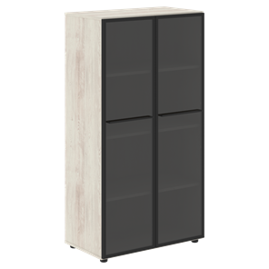 Шкаф средний со стеклянными  дверцами LOFTIS Сосна Эдмонт LMC 80.2 (800х430х1517) в Абакане