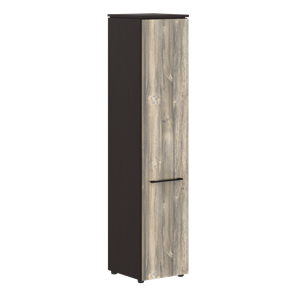 Шкаф колонка с глухой дверью MORRIS  Дуб Базель/Венге Магия MHC 42.1 (429х423х1956) в Абакане