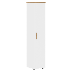 Высокий шкаф с глухой дверью колонна FORTA Белый-Дуб Гамильтон  FHC 40.1 (L/R) (399х404х1965) в Абакане