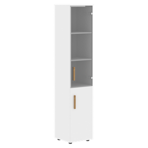Высокий шкаф колонна с дверью FORTA Белый FHC 40.2 (L/R) (399х404х1965) в Абакане