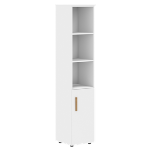 Высокий шкаф с глухой малой дверью  правой FORTA Белый FHC 40.5 (R) (399х404х1965) в Абакане