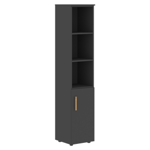 Шкаф колонна высокий с глухой малой дверью правой FORTA Черный Графит  FHC 40.5 (R) (399х404х1965) в Абакане