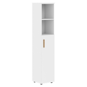 Высокий шкаф с глухой средней дверью  правой FORTA Белый FHC 40.5 (R) (399х404х1965) в Абакане