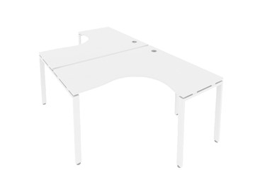 Письменный стол Metal System БП.РАС-СА-2.3 Белый/Белый в Абакане