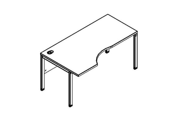 Письменный стол XMCET 169L, левый, 1600х900х750 в Абакане - изображение
