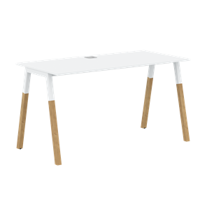 Письменный стол FORTA Белый-Белый-Бук  FST 1367 (1380х670х733) в Абакане